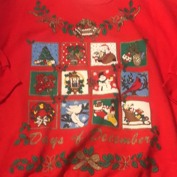 Vintage “Days of Christmas” sweatshirt size medium - Picture 2 of 8